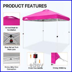 EAGLE PEAK 8x8 Straight Leg Pop Up Canopy Tent Instant Outdoor Canopy