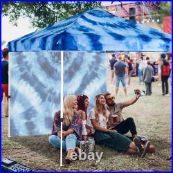 EAGLE PEAK Commercial Easy Setup Pop up Canopy with 1 Sidewall and 4 Weight Bags