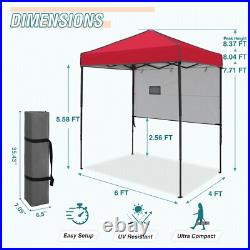 EAGLE PEAK Instant Pop Up Canopy with Adjustable Sun Wall 6x4