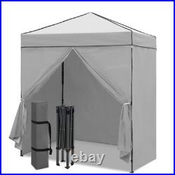 EAGLE PEAK Instant Pop Up Canopy with Adjustable Sun Wall 6x4 with 4 Sidewalls