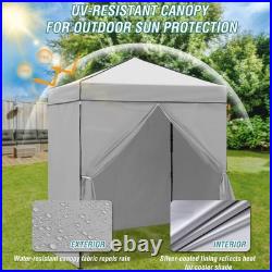 EAGLE PEAK Instant Pop Up Canopy with Adjustable Sun Wall 6x4 with 4 Sidewalls