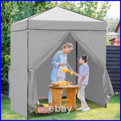 EAGLE PEAK Instant Pop Up Canopy with Adjustable Sun Wall 6x4 with 4 Sidewalls