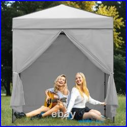 EAGLE PEAK Instant Pop Up Canopy with Adjustable Sun Wall 6x4 with 4 Sidewalls