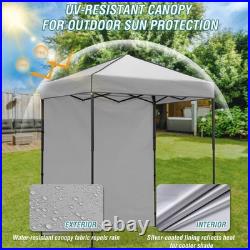 EAGLE PEAK Instant Pop Up Canopy with Adjustable Sun Wall 6x4 with Sidewall