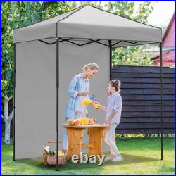 EAGLE PEAK Instant Pop Up Canopy with Adjustable Sun Wall 6x4 with Sidewall