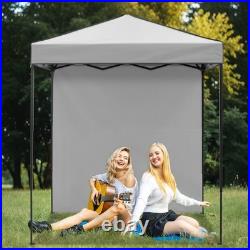 EAGLE PEAK Instant Pop Up Canopy with Adjustable Sun Wall 6x4 with Sidewall