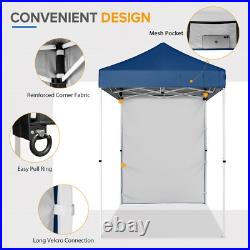 EAGLE PEAK Straight Leg Outdoor Portable Canopy Tent with One Removable Sunwall