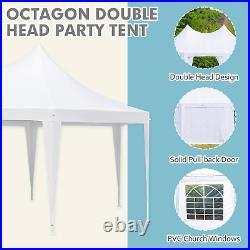 EROMMY 20X15Ft Party Tent, White Wedding Tent, Octagonal Heavy Duty Canopy with