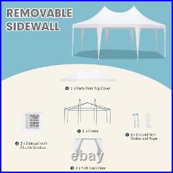 EROMMY 20X15Ft Party Tent, White Wedding Tent, Octagonal Heavy Duty Canopy with