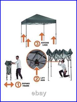EVERBILT 8 ft. X 8 ft. Grey Straight Leg Instant Canopy Pop Up Tent Sto-N-Go