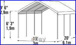 Easy Assembly 10' x 20' Portable Canopy Ideal for Parties, Camping, Outdoors