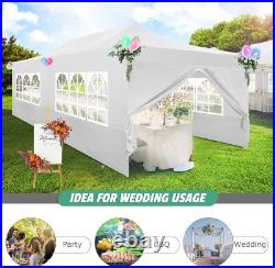 Easy Pop Up Canopy Gazebo Outdoor Wedding Party Tent 10'x20' Garden Canopy NEW