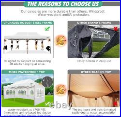 Easy Pop Up Canopy Gazebo Outdoor Wedding Party Tent 10'x20' Garden Canopy NEW