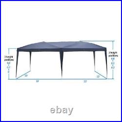 Easy Pop Up Canopy Tent Patio Gazebo Wedding Party Tent Outdoor 10' x 20' Blue