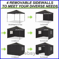 Easy Pop up Canopy Tent with Sidewalls, 10x10 Popup Tent for Parties Waterproof