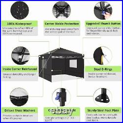 Easy Pop up Canopy Tent with Sidewalls, 10x10 Popup Tent for Parties Waterproof