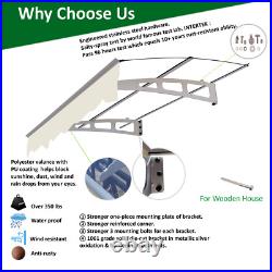Eaves Window Door Awnings Canopy Cover W59xD34 Rain Protector for Wooden Wall