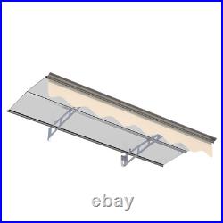 Eaves Window Door Awnings Canopy Cover W59xD34 Rain Protector for Wooden Wall