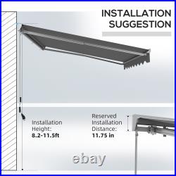 Electric Retractable Awning with LED Lights