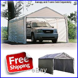 Enclosure Kit For Garage Canopy 12 x 20 White Outdoor Car Port Shelter Awning