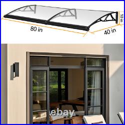 Enhanced Edition Awning Polycarbonate Front, Window Canopy Door Patio Cover