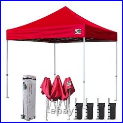 Euemax 10x10 EZ Pop Up Canopy 10x10 Outdoor Party Camping Tent Instant Shade