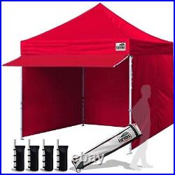 Eurmax 10 x 10 Pop up Canopy Tent Outdoor Party Canopies with 4 Zipper Sidewalls