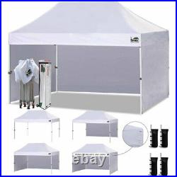 Eurmax 10'x15' Ez Pop-up Canopy with 4 Removable Zipper End Side Walls