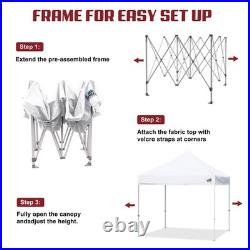 Eurmax 10x10 Pop Up Canopy Tent with 4 Removable Zipper End Side Walls