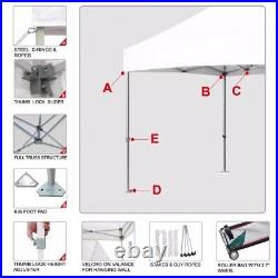 Eurmax 10x10 White Ez Pop Up Canopy Outdoor Folding Gazebo Vendor Party Tent