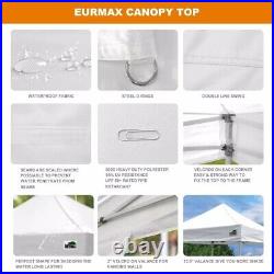 Eurmax 10x10 White Ez Pop Up Canopy Outdoor Folding Gazebo Vendor Party Tent