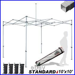Eurmax 10x20 Premium Ez Pop-Up Canopy Tent – With 3 Solid Walls & 1 Roller Door Wall, UV/Water Resistant, CPAI-84
