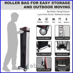 Eurmax Premium 10'X20' Ez Pop Up Canopy Tent Bonus Wheeled Bag Black