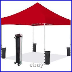 Eurmax Premium 10'x10' Ez Pop up Canopy Tent Bonus Wheeled Bag