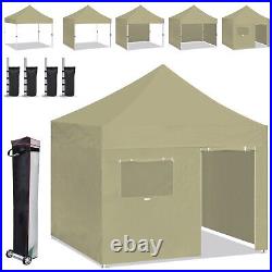 Eurmax USA 10'x10' Pop-up Canopy Tent Instant Canopies with 4 Side Wall