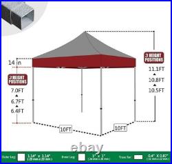 Eurmax USA 10x10 Standard Pop up Canopy Custom Tent + Roller Bag
