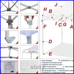 Eurmax USA 10x10 Standard Pop up Canopy Custom Tent + Roller Bag