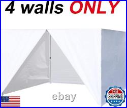 Eurmax USA Full Zippered Walls for 10x10 Easy Pop Up Canopy Tent, 4 Walls ONLY