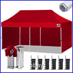 Eurmax USA Premium 10'x20' Ez Pop-up Canopy Tent /4 Side Walls &Roller Bag