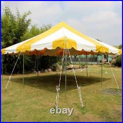 Event Party 20'x20' Pole Tent Yellow White 14 Oz Vinyl Canopy Waterproof Shelter