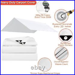 Extreme Heavy Duty Poly Tarp Waterproof Tarpaulin Cover with Grommets 14/18/20 Mil