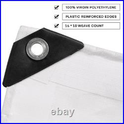 Extreme Heavy Duty Poly Tarp Waterproof Tarpaulin Cover with Grommets 14/18/20 Mil