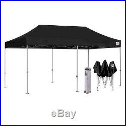 Ez Pop Up Canopy 10X20 Black Outdoor Party Beach Marquee Tent withWheeled Bag