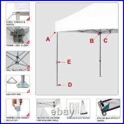 Ez Pop Up Canopy 10x10 Commercial Fair Folding Instant Gazebo Outdoor Party Tent