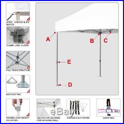 Ez Pop Up Canopy 10x10 Easy Party Display Outdoor Trade Show Tent+4 Side Walls