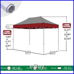 Ez Pop Up Canopy 10x15 Heavy Duty Outdoor Party Tent Trade Show Instant Gazebo