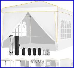 Ez up Canopy Tent with4 Removable Sidewalls 10x10'' Pop Up Tent Event Beach Gazebo