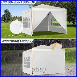 Ez up Canopy Tent with4 Removable Sidewalls 10x10'' Pop Up Tent Event Beach Gazebo