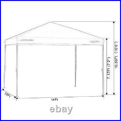 EzyFast 14 x 10 Foot Pop Up Canopy for Rain or Shine with Carry Bag, White (Used)