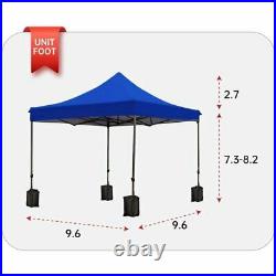 FDW 10 x 10 pop-up tent portable folding with 4 sandbags wind rope blue